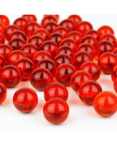 Red Vase Filler Glass Round Marbles 0.5"- 0.6"