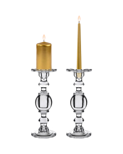 Classic Glass Candlestick Holder Baluster style
