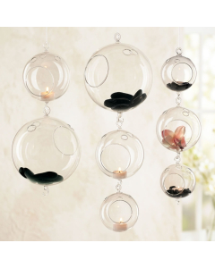 hanging glass terrarium orbs