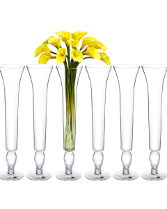 Glass Trumpet Centerpiece Vase 20" x 4.5" Clear 