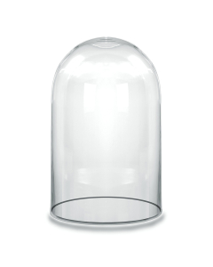 Glass Dome Cloche Decorative Plant Terrarium Bell Jars H-15" x W-10" Clear (Wholesale Pack of 2)