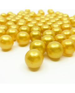 Gold Glass Gem Round Marbles Vase Filler, 1/2" (Wholesale 28LBS and 40 LBS/Case)