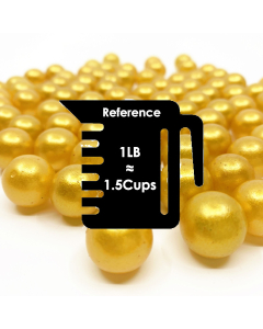Gold Glass Gem Round Marbles Vase Filler, 1/2" (Wholesale 28LBS and 40 LBS/Case)