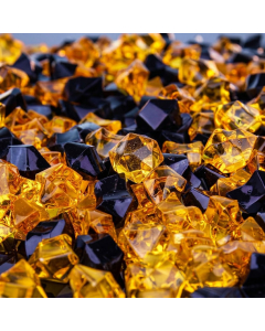 black acrylic rocks
