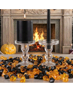 black acrylic rocks