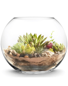 Glass Large Bubble Bowl, H-12.5" W-15"
