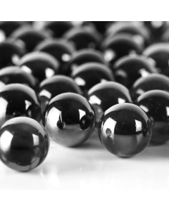 large glass black round marble