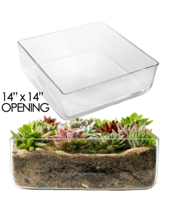 large glass square block vases