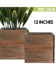 10 inches wood planter box