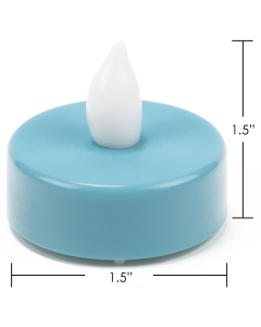 blue led tea light candle