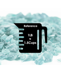 Frosted Light Blue Sea Glass Vase Fillers