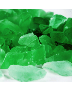 frosted green large sea glass