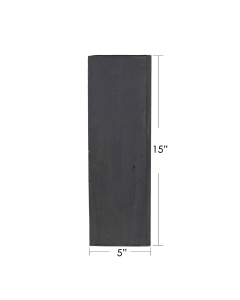 Garden Wood Square Box H-15" Planter with Zinc Metal Liner Vase