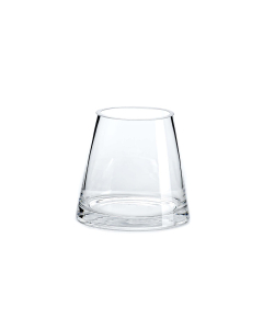Tapered down glass cylinder vase