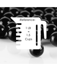 Black Glass Round Marble Vase Fillers