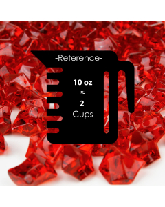 RED ACRYLIC ROCK VASE FILLERS
