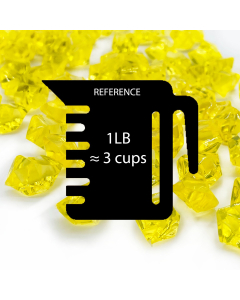 Yellow Acrylic Vase Filler Ice Rocks