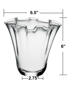 glass blossom wavy flower vases
