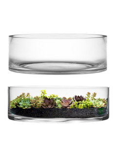 Glass Cylinder Vase H-4" x D-12" Clear (Wholesale Pack of 4)