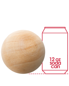 4.5" Natural Unfinished Round Hard Wood Craft Balls