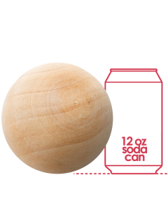 5" Natural Unfinished Round Hard Wood Craft Balls