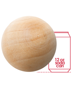 7 inches wood ball sphere