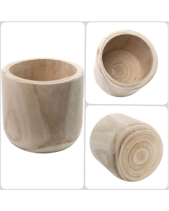wood cylinder planter vases