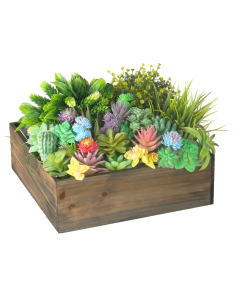 wood square planter box