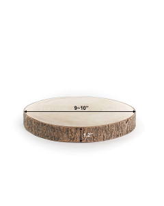 wooden rustic slice with bark