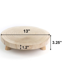 13 inches wood board footed pedestal