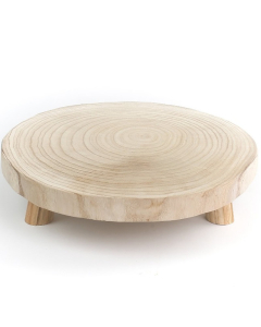 13 inches wood board footed pedestal