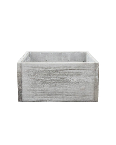 white wood planter box