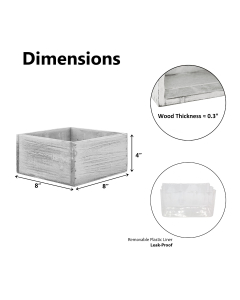 white wood planter box