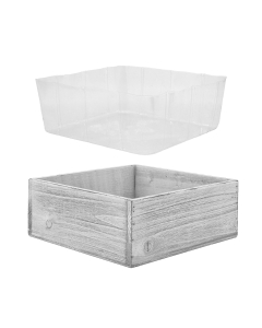 wooden square planter box