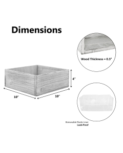 wooden square planter box