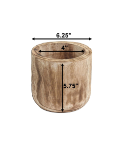 wood cylinder planters