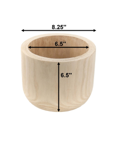 wood cylinder planters