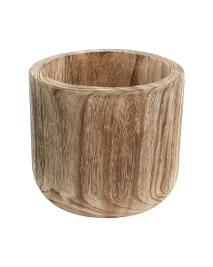 11 inches burnt wooden planter cylinder vases
