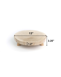 13'' Natural Wood Slice Stand, Wood Riser Wholesale (12 Pcs/Case)