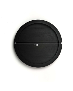 Black Round Wood Tray for Candles & Decoration