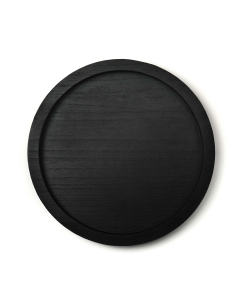 Round Wood Tray for Candles & Decoration – 13-Inch Black DIY Display Tray, Pack of 10