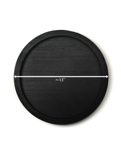 Round Wood Tray for Candles & Decoration – 13-Inch Black DIY Display Tray, Pack of 10
