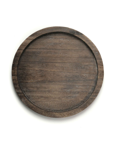 Round Wood Tray for Candles & Decoration – 13-Inch Brown DIY Display Tray, Pack of 10
