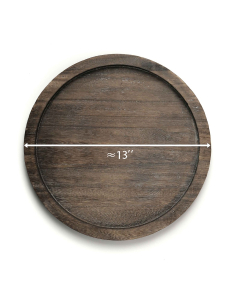 Round Wood Tray for Candles & Decoration – 13-Inch Brown DIY Display Tray, Pack of 10