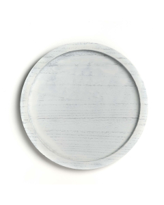 Round Wood Tray for Candles & Decoration – 13-Inch White DIY Display Tray, Pack of 10
