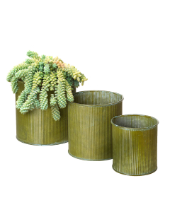 rustic farmhouse corrugated planters