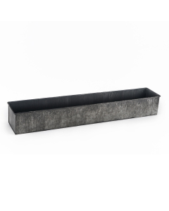 Zinc Iron Grey Finish Rectangle Garden Planter Box 28" x 5" x 4"