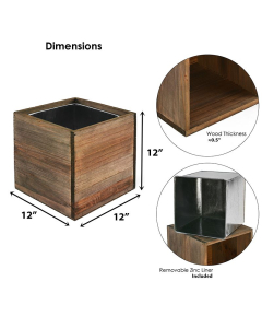 10 inches wood planter box