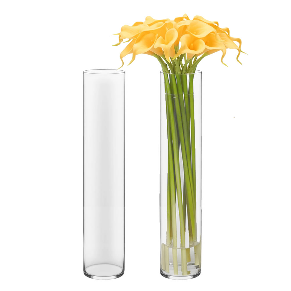Clear Glass Round Rectangle Squarish Vase H-7.5" Home Wedding Floral Decor 12pcs 