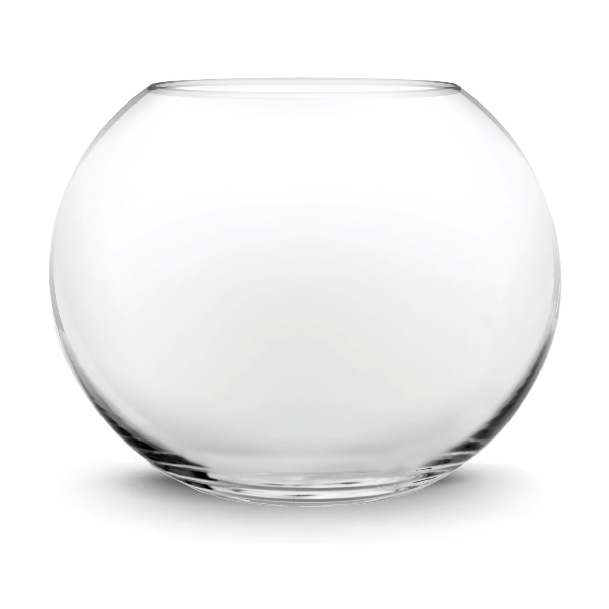 Square Fish Bowl NEW Artificial Flowers/Plants Clear Glass Vase 